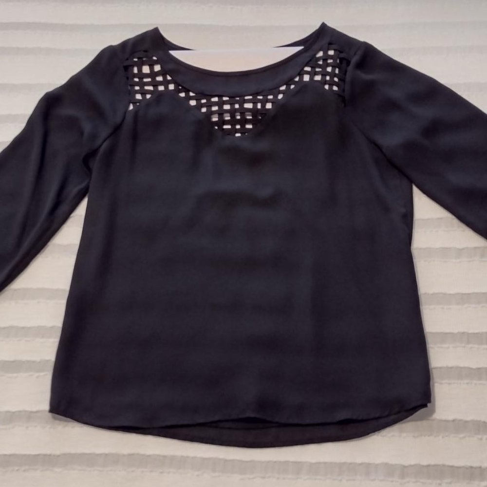 BKEred Semi sheer long sleeved women's top